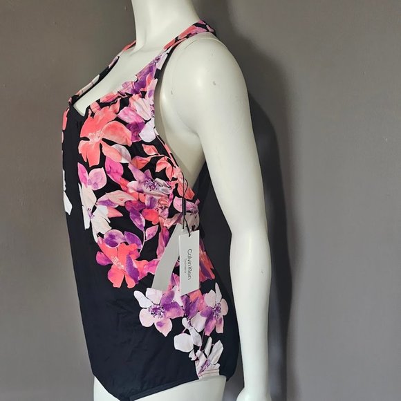 Calvin Klein Cross-Back Tummy Control Swimsuit Size 18 - Picture 3 of 11